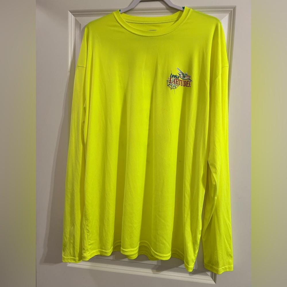 Lower Latitudes XXL LS swim Neon Shirt Boating Beats Work parrot margarita
